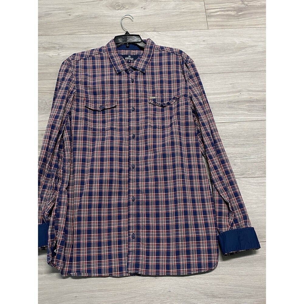 Buffalo David Bitton Mens Multicolor Plaid 2 Pockets L/S Shirt Size XL NWT